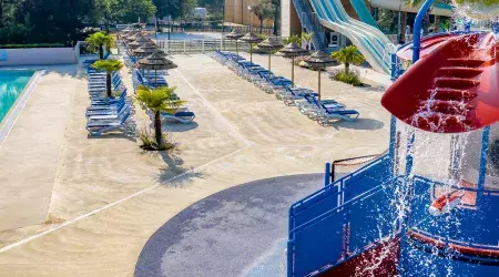 Jeux d'eau au camping Les Dunes de Contis