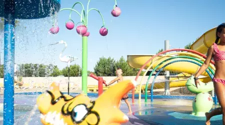 Jeux d'eau du camping Les Oyats