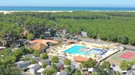 Vue aérienne du camping Les Oyats